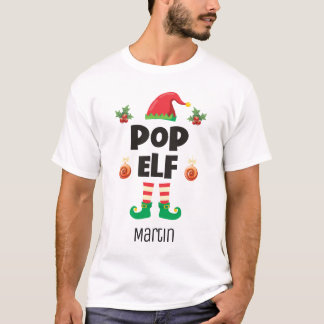 Pop elf-familjens matchande christmas-klädenamn t shirt