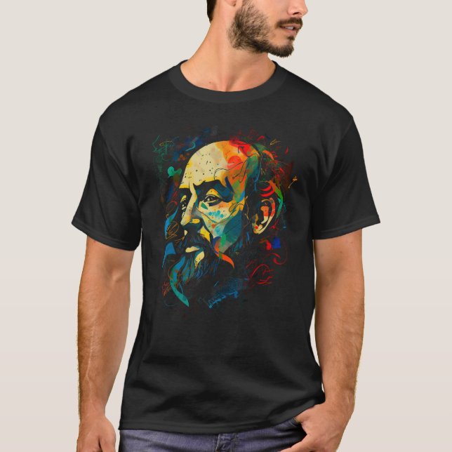 Pop Erik Satie Music Composer Piano 1 T Shirt (Framsida)