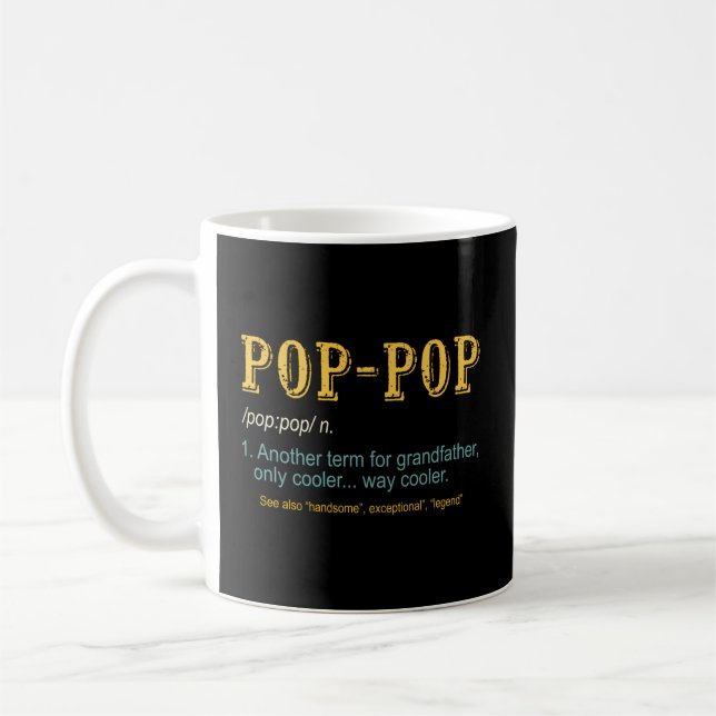 Pop-farfar Fars dag-popup-fönster Kaffemugg (Vänster)