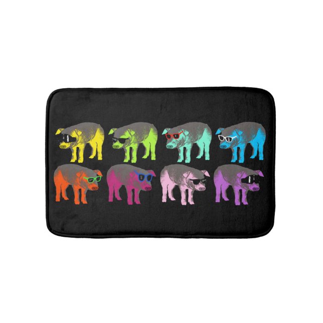 Pop Färg kinesisk Gris-år Zodiac Bath Mat Badrumsmatta (Framsidan)