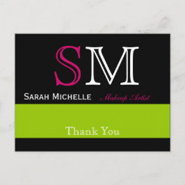 Pop Färger i Rosa Grönt och Black Vykort