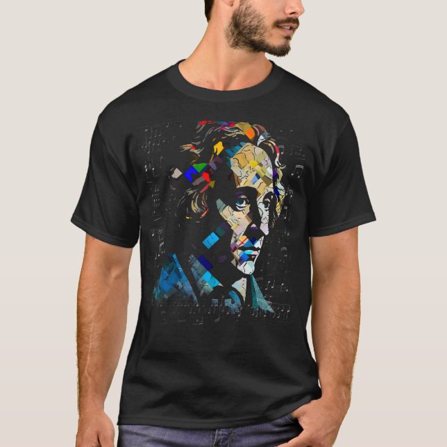 Pop Felix Mendelssohn Music Composer Pianist T Shirt (Framsida)