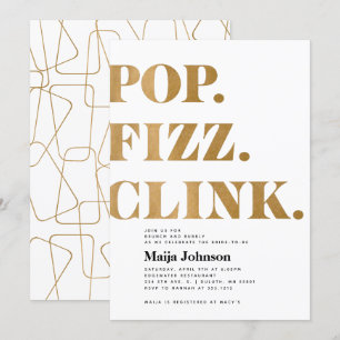 Pop Fizz Clink Möhippa Inbjudan