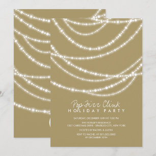 Pop Fizz Clink Sparkles Chic Julfest Inbjudan