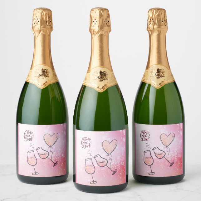 Pop Fizz Clink Vin Glass Sparkling Vin Celebrati (Flaskor)