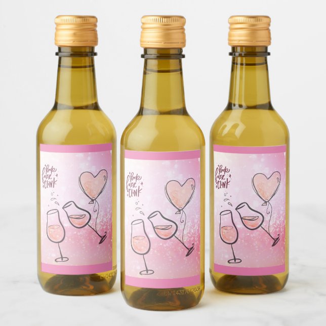 Pop Fizz Clink Vin Glass Sparkling Vin Celebrati Vinetikett (Flaskor)