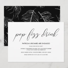 Pop Fizz Dryck Minimalistisk Förlovningsfest Inbjudningar