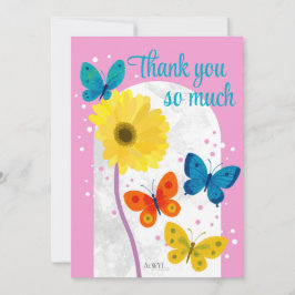 POP flower card -gerbera- サイズ 12.7cm x 17.8cm, 封筒 Inbjudningar