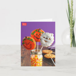 Pop för kaka för Halloween jordnötsmör Kort