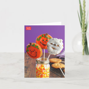 Pop för kaka för Halloween jordnötsmör Kort