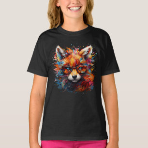 Pop Fox för fri Abstrakt för vild T Shirt