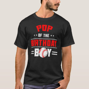 Pop från födelsedagstorgen Baseball-tema, familjed T Shirt
