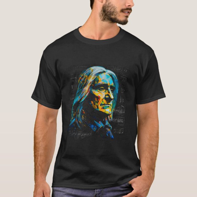 Pop Franz Liszt Music T Shirt (Framsida)