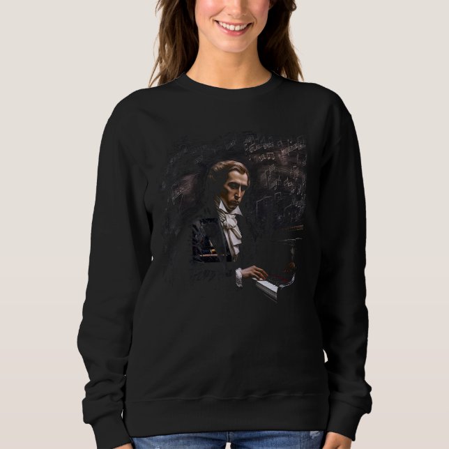 Pop Frederic Chopin Music Piano T Shirt (Framsida)