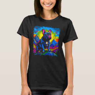 Pop French Bull Dog Hiking T Shirt