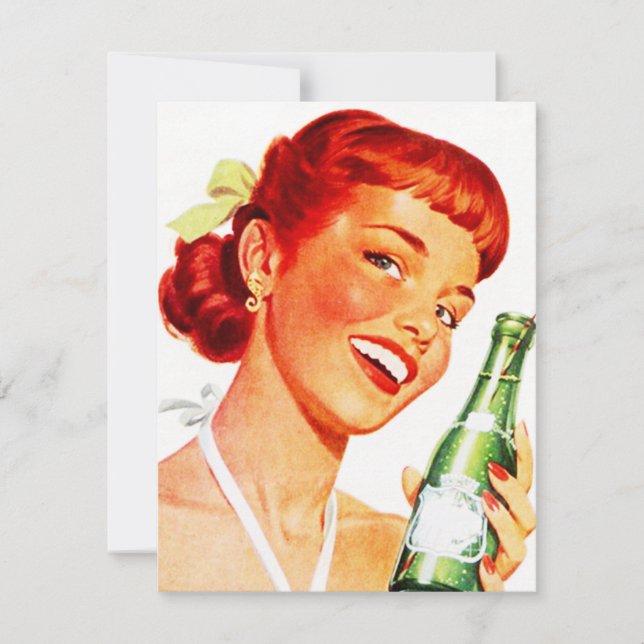 POP gal. för SODAVATTEN för Retro party för Inbjudningar (Framsida)