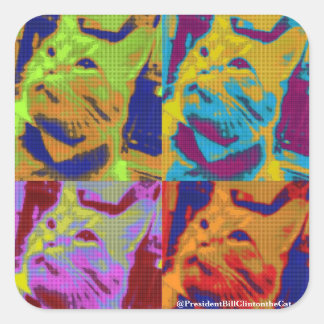 Pop går till talmannen! fyrkantigt klistermärke