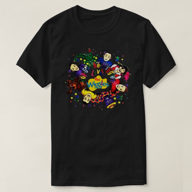 Pop går till Wiggles Live! Wiggles Friends Carto T Shirt (Design framsida)
