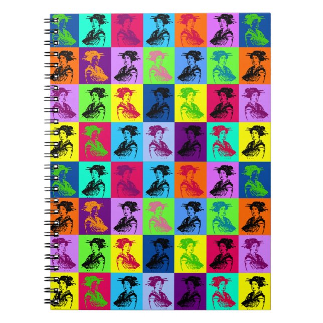 Pop Geishas Anteckningsbok Med Spiral (Framsidan)