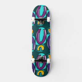 Pop Geometrisk Skateboarddäck Mini Skateboard Bräda 18,5 Cm