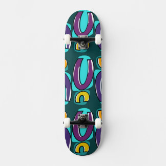 Pop Geometrisk Skateboarddäck Mini Skateboard Bräda 18,5 Cm