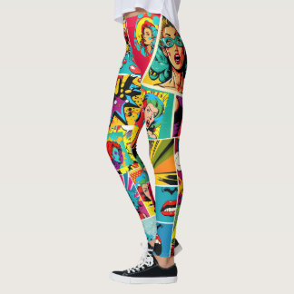 Pop Girl Art Tecknad Leggings 2 - Coola