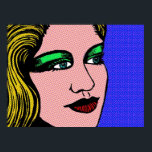 Pop Girl Poster<br><div class="desc">En Poster med ett ursprungligt teckning i en poppart stil stil som naturligtvis fylldes i av Roy Lichtenstein.</div>