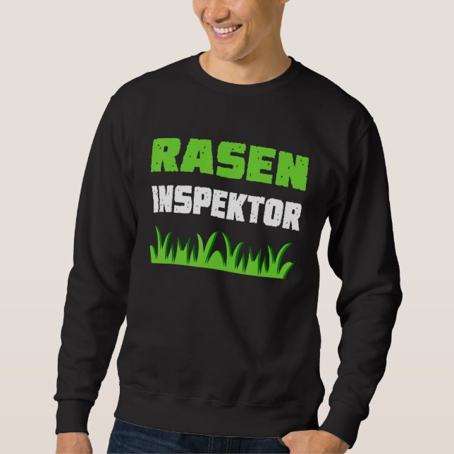 Pop Gräsmatta Inspection Lawnmower Lång Ärmad Tröja (Framsida)