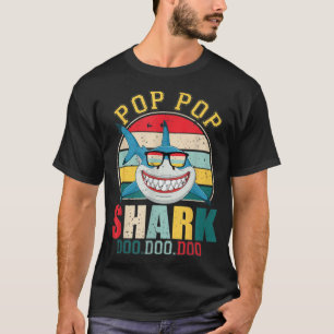 Pop-haj Shirt Fars dag för Pop Pop T-Shi T Shirt