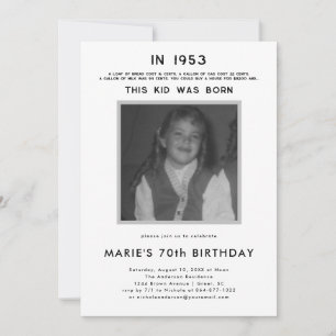 Pop Historik   Foto Födelsedagsfest  Inbjudningar
