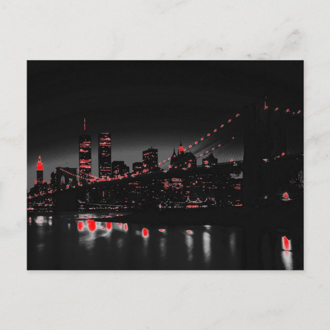 Pop i New York City Skyline Postcard Vykort (Framsida)