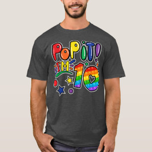 Pop IT 10:e födelsedagstidningen Girls Boys 10 år T Shirt