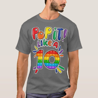 Pop IT 10:e födelsedagstidningen Girls Boys 10 år  T Shirt