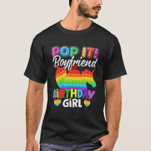 Pop it Boykompis Birthday Girl Fidget Kid Matching T Shirt
