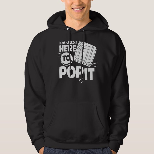 Pop IT Fidget Leksak Game Funny Stressar Bubble 1 Hoodie (Framsida)