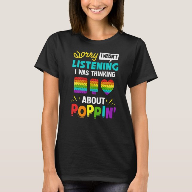 Pop IT Fidget Leksak Game Funny Stressar Bubble 1 T Shirt (Framsida)