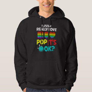 Pop IT Fidget Leksak Game Funny Stressar Bubble Hoodie