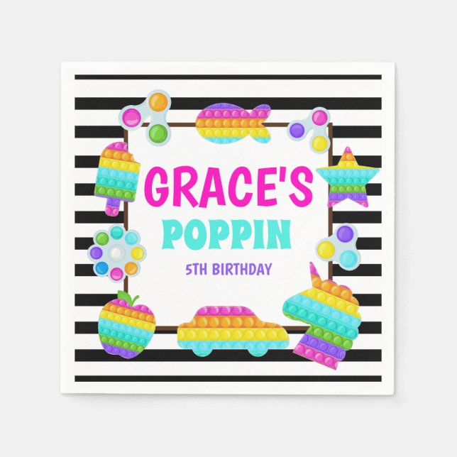 Pop it Fidget Napkin Pappersservett (Framsidan)