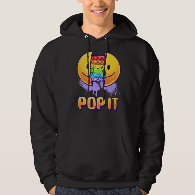 Pop IT Fidget Popping Leksak Fidget Bubble Popper Hoodie (Framsida)