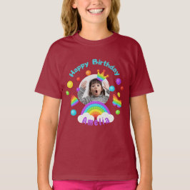 Pop It Grattis på födelsedagen Anpassat namn/ Foto T Shirt