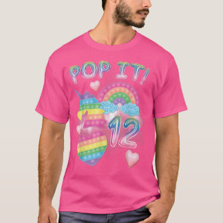 Pop it it 12:e Birthday Girl 12-åriga enmajsregn T Shirt
