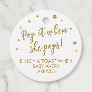POP IT-MÄRKRE, NEUTRAL VIN FAVOR-TAGGAR GÅVOR ETIKETTER