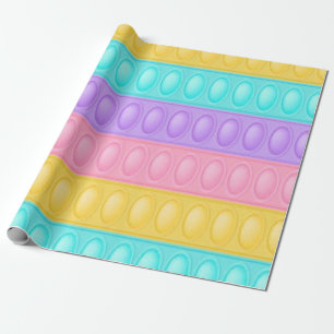 Pop it Pastel Rainbow Girl Födelsedagsfest Presentpapper