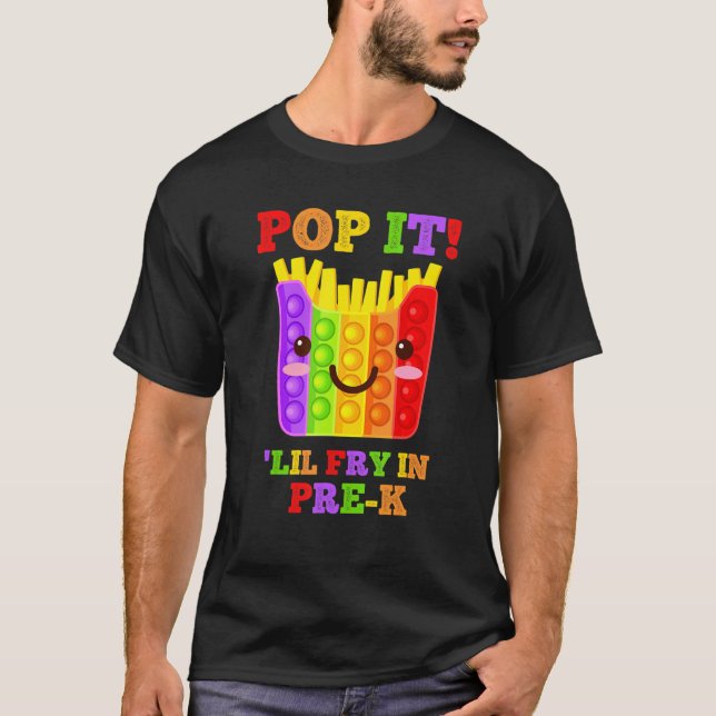Pop it Pre K-funny Preschool Roligt Fidget Leksak  T Shirt (Framsida)