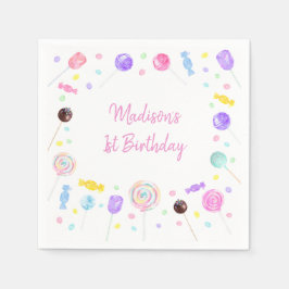 Pop it Rainbow Rosa Guld Birthday Pappersservett