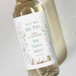 Pop it When She Pops Story Book Baby Shower Vinetikett