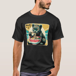 Pop japansk konst frimärke nudlar panter Ramen T Shirt