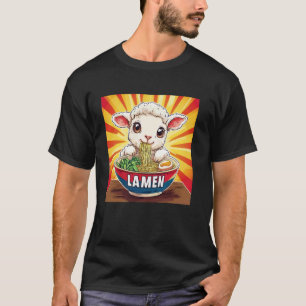 Pop Japansk Konst Solnedgång Nudlar Söt Lamm Får R T Shirt