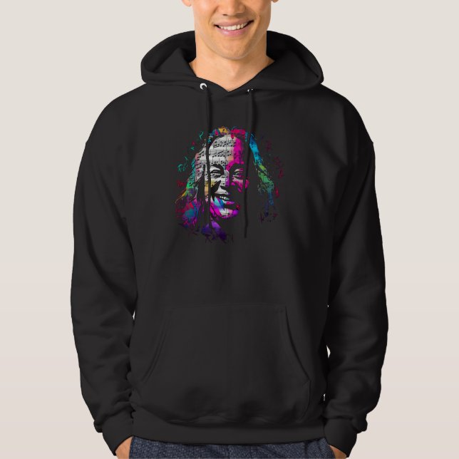 Pop Johann Sebastian Bach Music Hoodie (Framsida)