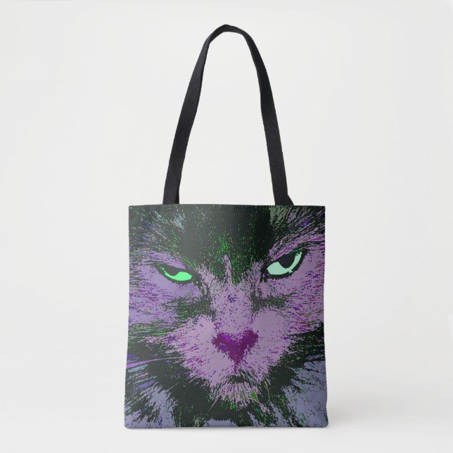Pop Kattunge Rosa Tote Bag Tygkasse (Framsida)